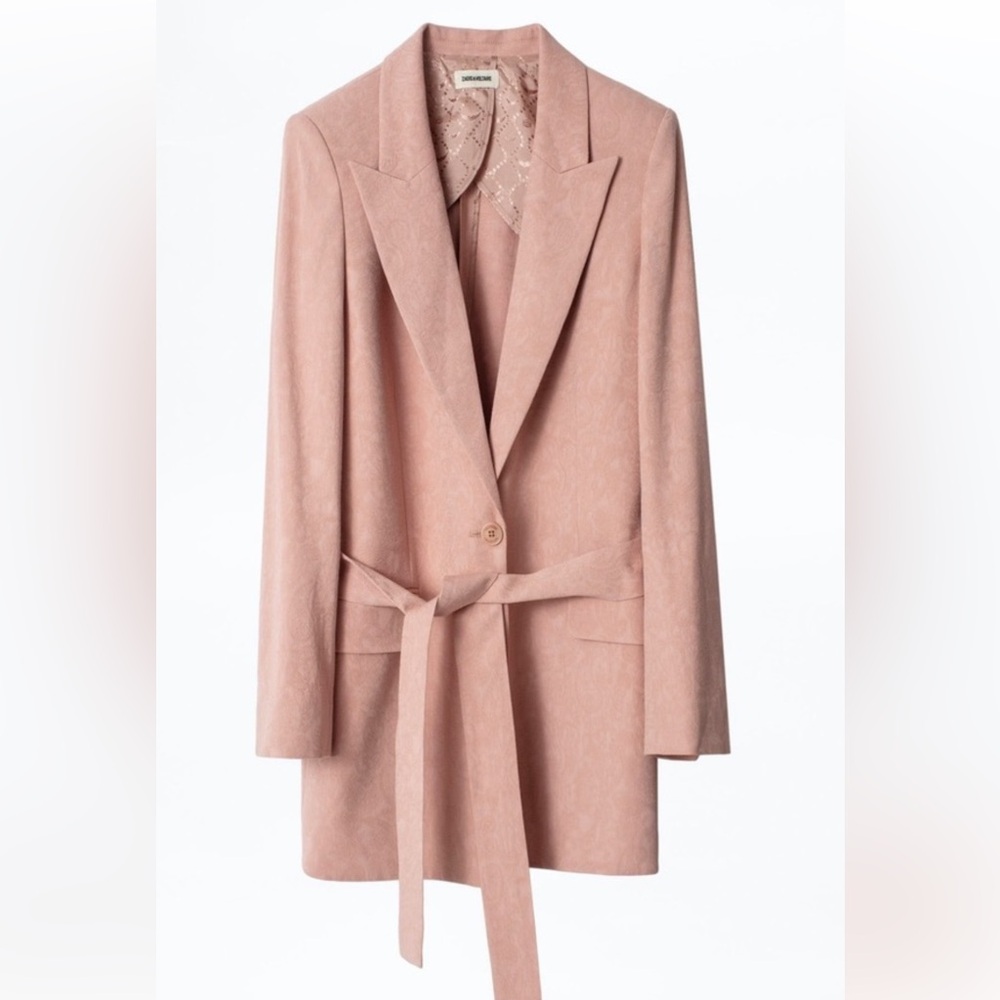 Zadig & Voltaire Soft Pink Blazer,size M .